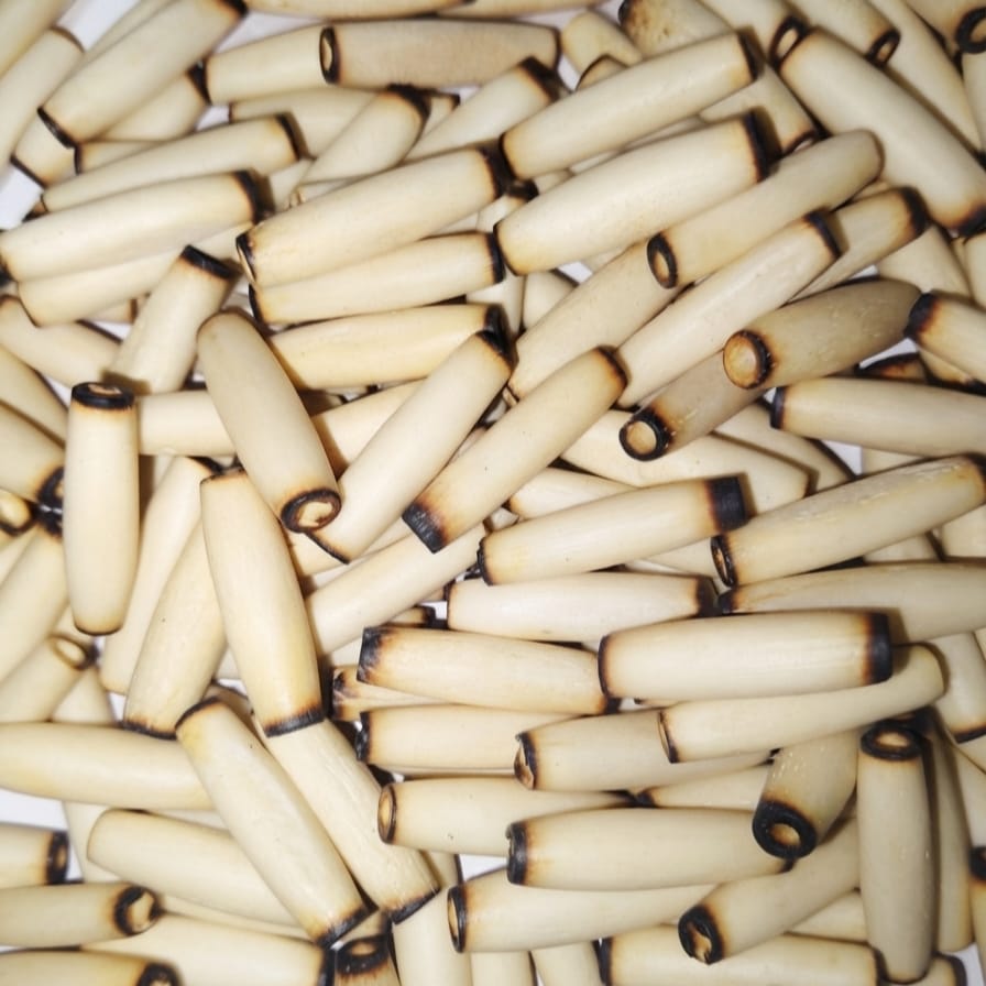 Burnt Bone Hair Pipe