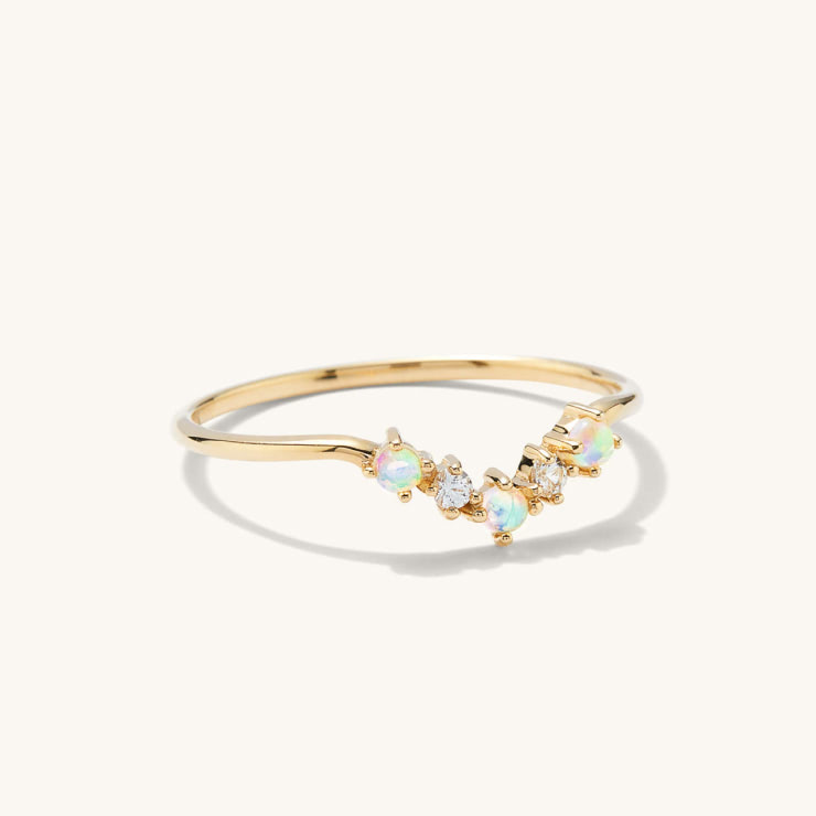 Sapphire Wishbone Ring